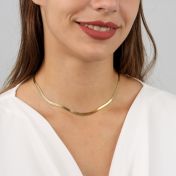 Melissa Herringbone Name Necklace [18K Gold Vermeil]