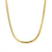 Melissa Herringbone Name Necklace [18K Gold Plated]