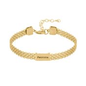Melissa Texture Chain Name Bracelet [18K Gold Plated]