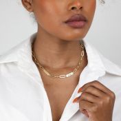 Melissa Paperclip Name Necklace [18K Gold Plated]